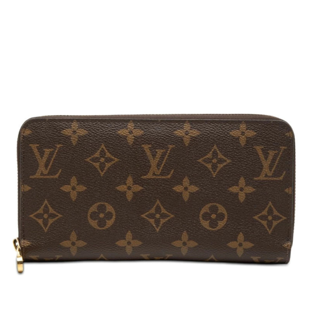 Louis Vuitton Monogram Zippy Wallet Round Zipper Long Brown